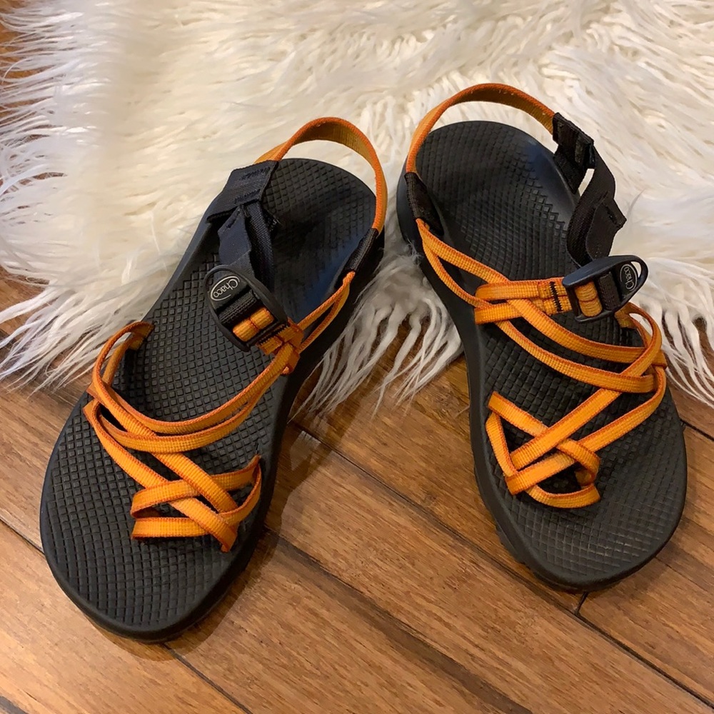 Chaco Orange Double Strap Sandal Size 9 W